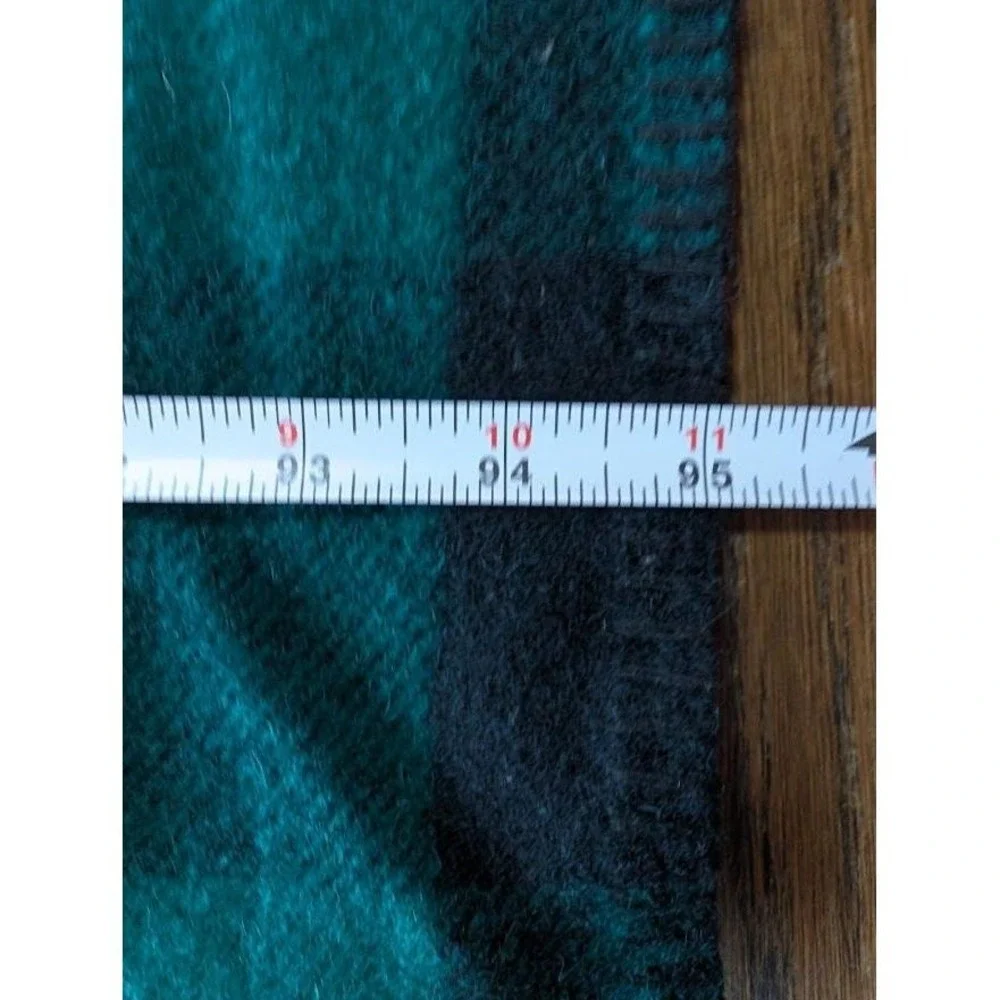 Vintage LL Bean Buffalo Plaid Wool Camp Blanket 95x61 Whipstitch USA Cabin Lodge